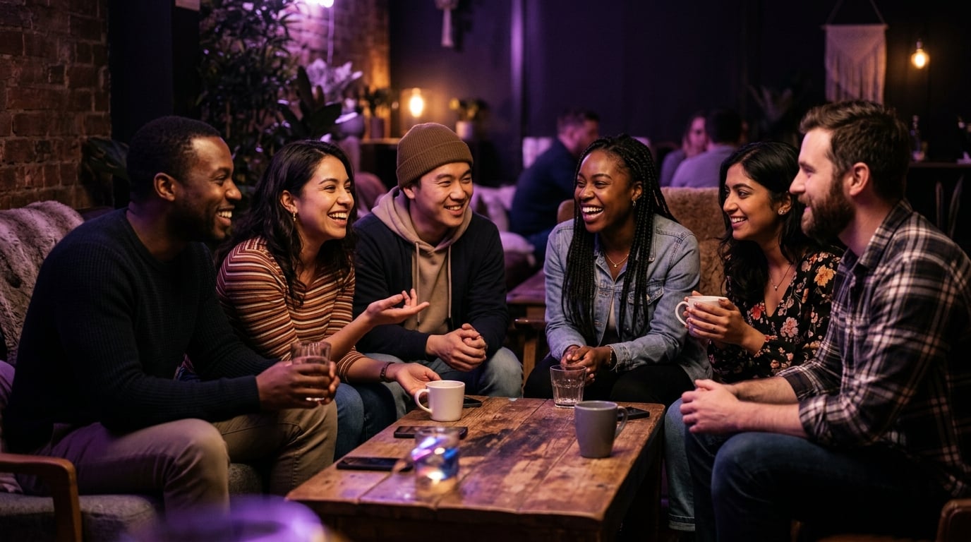 People in warm fellowship together